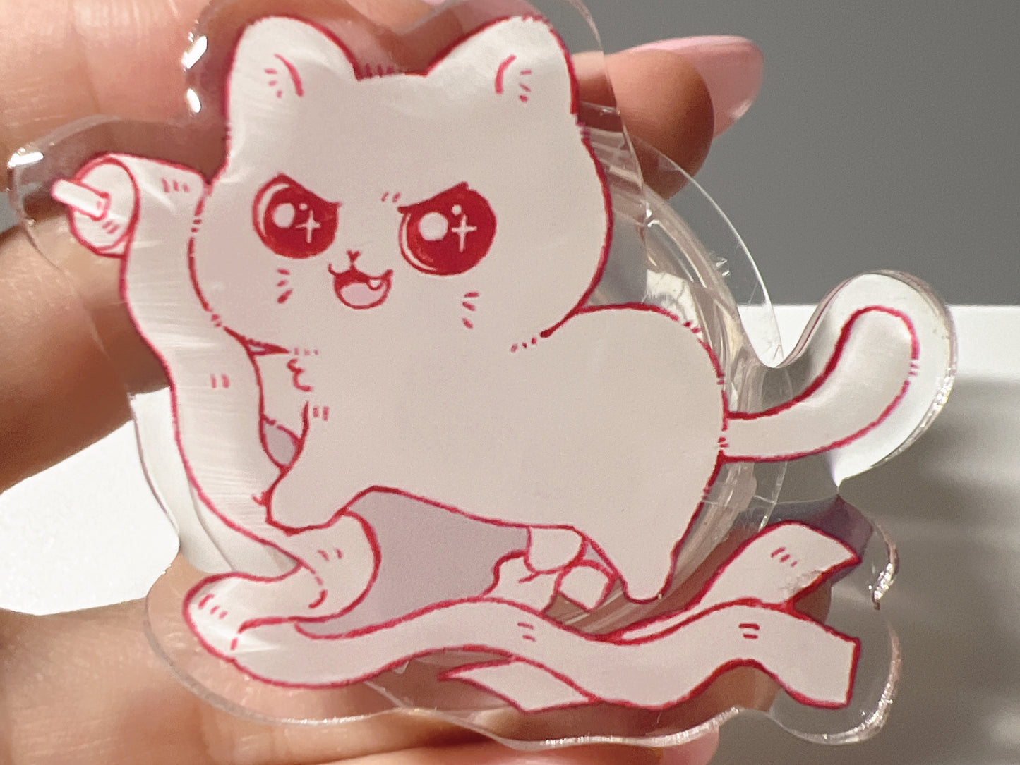Cat Cat Resin Acylic Charm | Keychain | Magnet | Stand | Pin