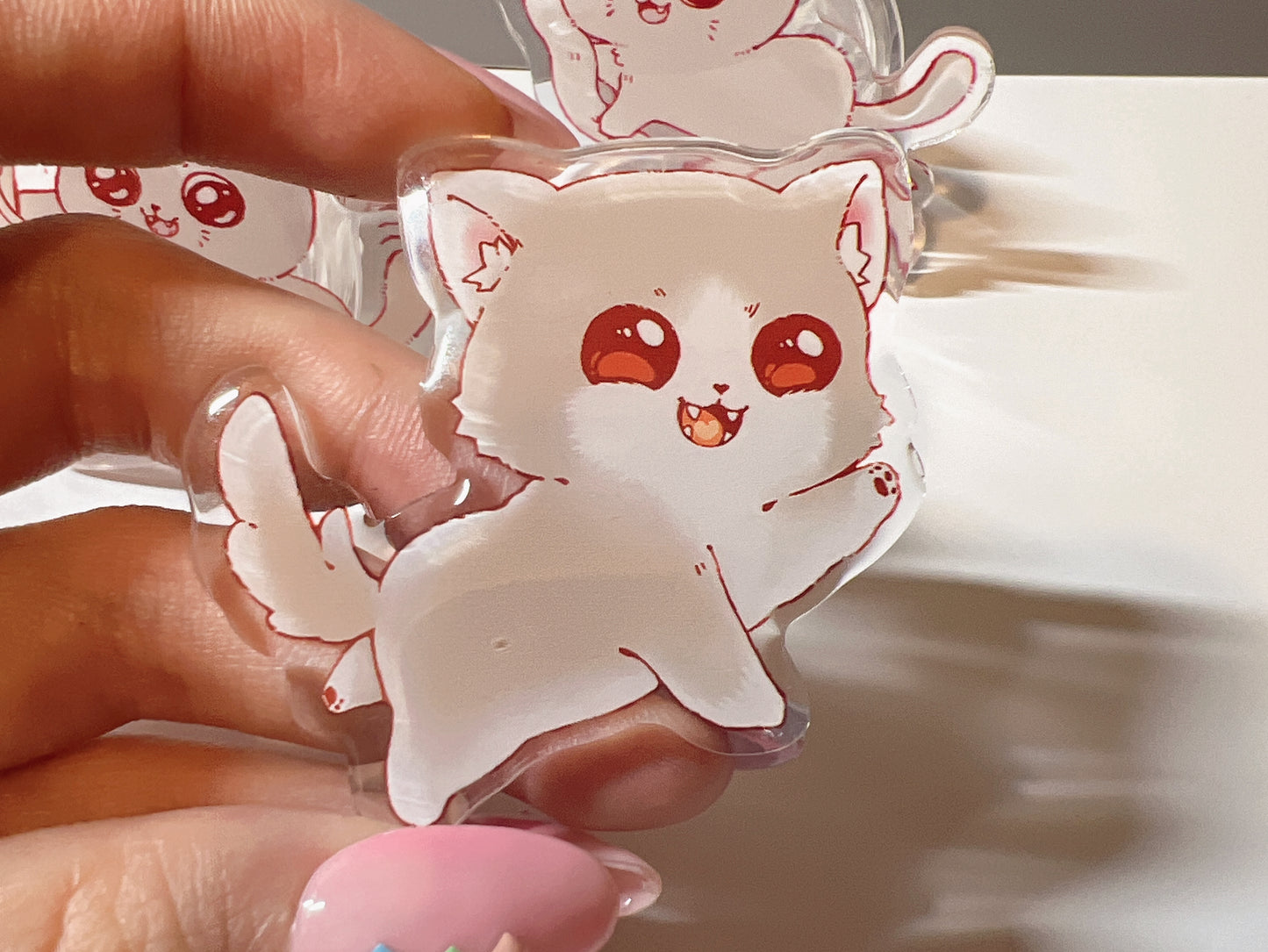 Shiba Kitten BFF | Resin Acylic Charm | Keychain | Magnet | Stand | Pin