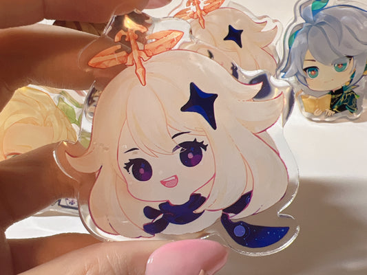 Paimon | Genshin | Resin Acylic Charm | Keychain | Magnet | Stand | Pin