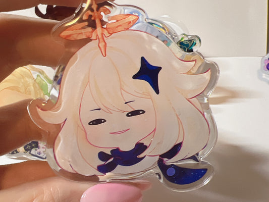 Paimon | Genshin | Resin Acylic Charm | Keychain | Magnet | Stand | Pin
