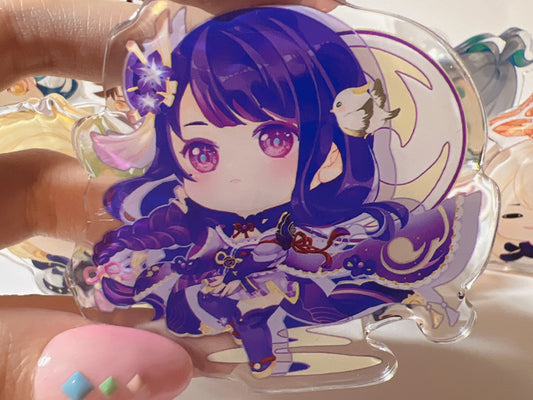 Raiden | Genshin | Resin Acylic Charm | Keychain | Magnet | Stand | Pin