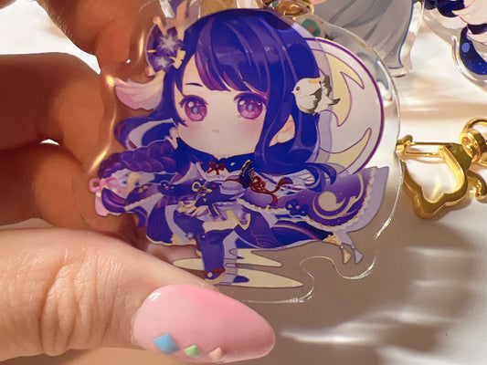 Raiden | Genshin | Resin Acylic Charm | Keychain | Magnet | Stand | Pin