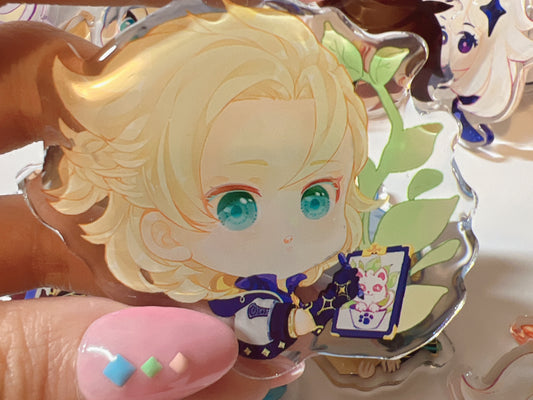 Albedo | Genshin | Resin Acylic Charm | Keychain | Magnet | Stand | Pin