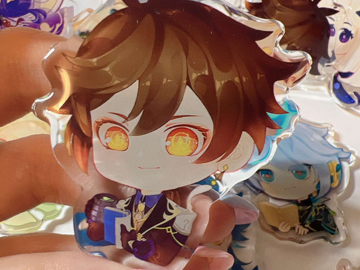 Zhongli Genshin | Resin Acylic Charm | Keychain | Magnet | Stand | Pin