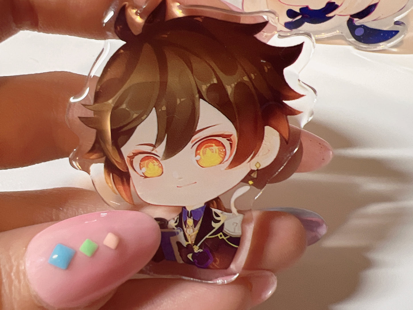 Zhongli Genshin | Resin Acylic Charm | Keychain | Magnet | Stand | Pin