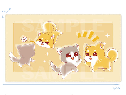 Shiba Kitten BFF PlayMat | GamingMat | Mouse Pad