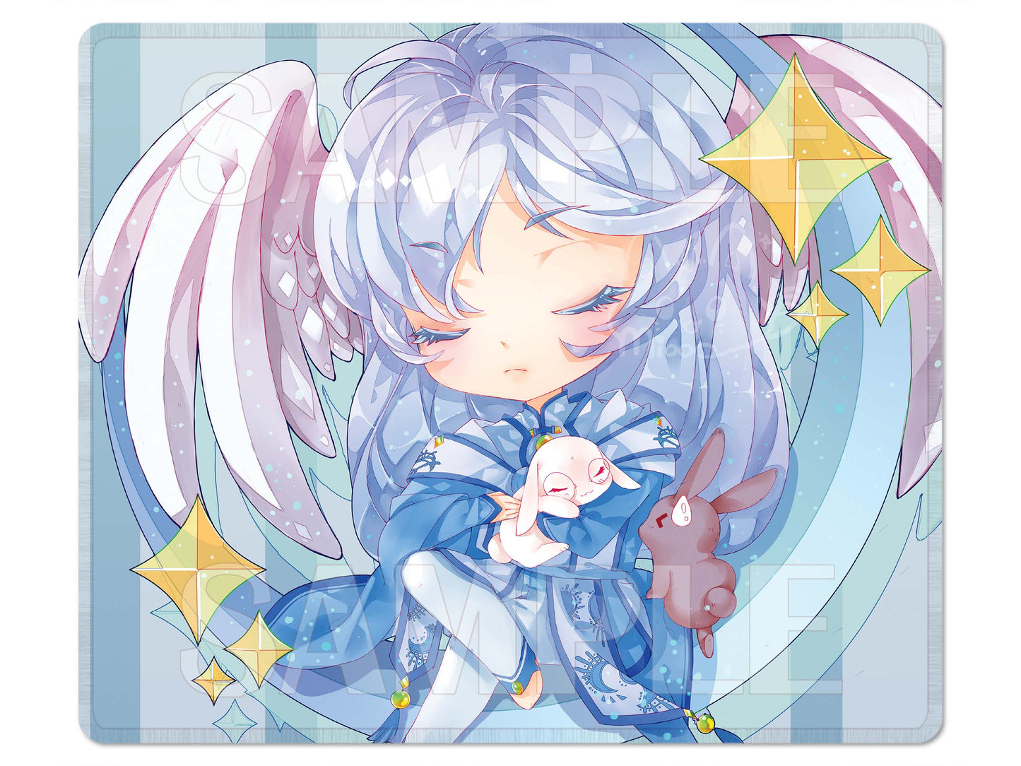 Card Captor | Kero Supi | Sakura | Yue | Mouse Pad | Natural rubber | Stitched Edge Mouse Pad
