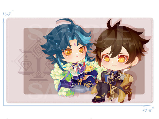 Zhongli Xiao Playmats | Genshin | Gaming Mats | Mouse Pad| Desk Mat