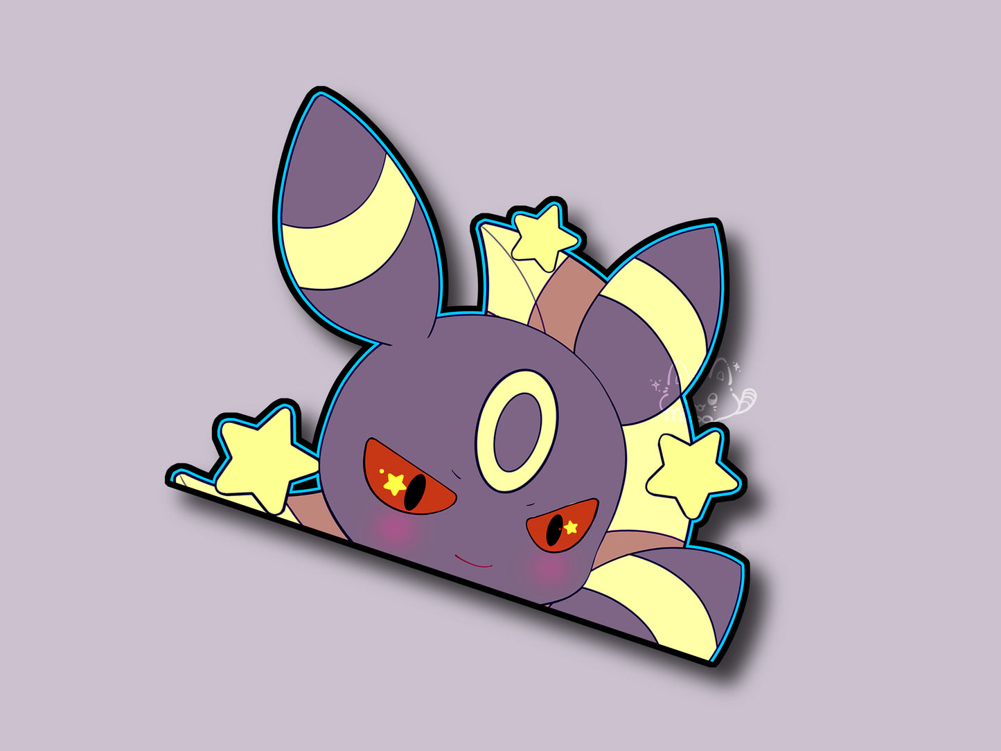 Eeveelution Peekers | Eevee | Sylveon | Umbreon | Reflective | Peeker | Waterproof | Car Decal | Laptop Sticker | Flat Surface Decorations