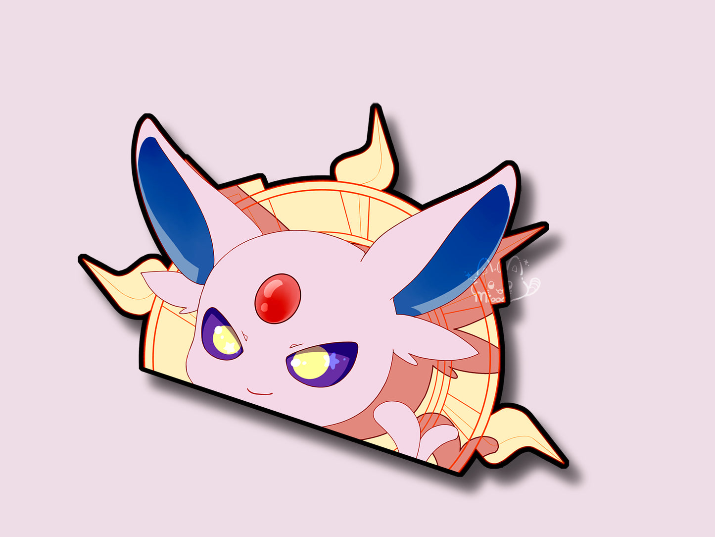 Eeveelution Peekers | Eevee | Sylveon | Umbreon | Reflective | Peeker | Waterproof | Car Decal | Laptop Sticker | Flat Surface Decorations