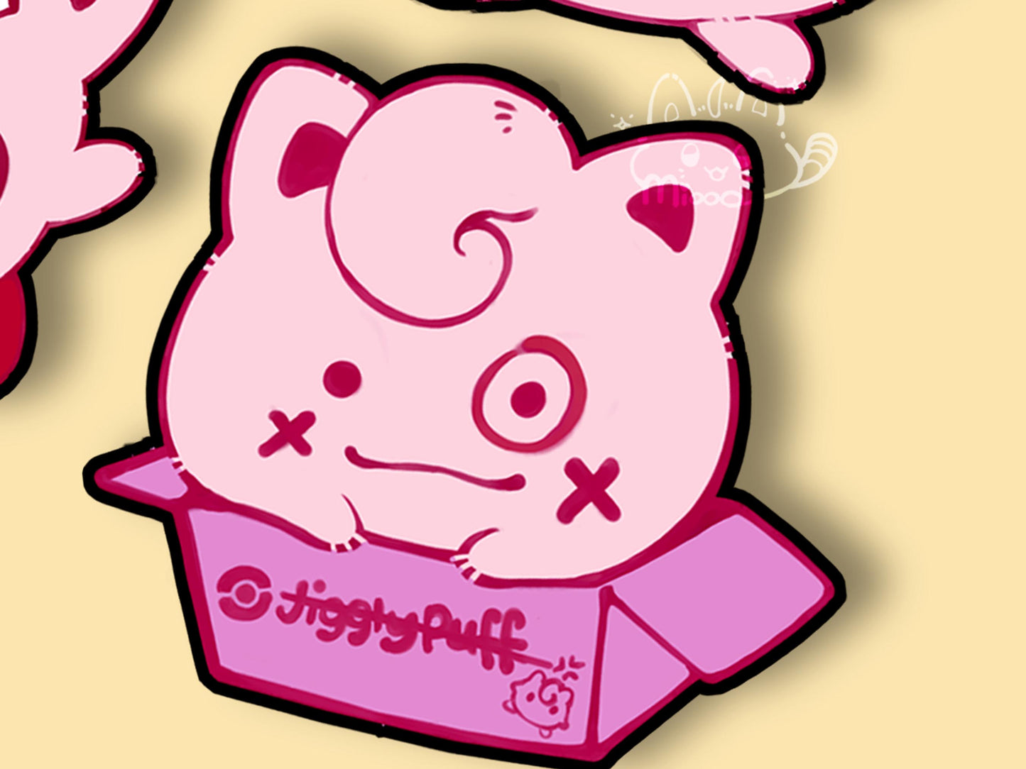 Jigglypuff | Jiggly Kirby |Jiggly Ditto | Decal Sticker | Light Reflective | Peeker | Waterproof | Car Decal | Flat Surface Decor