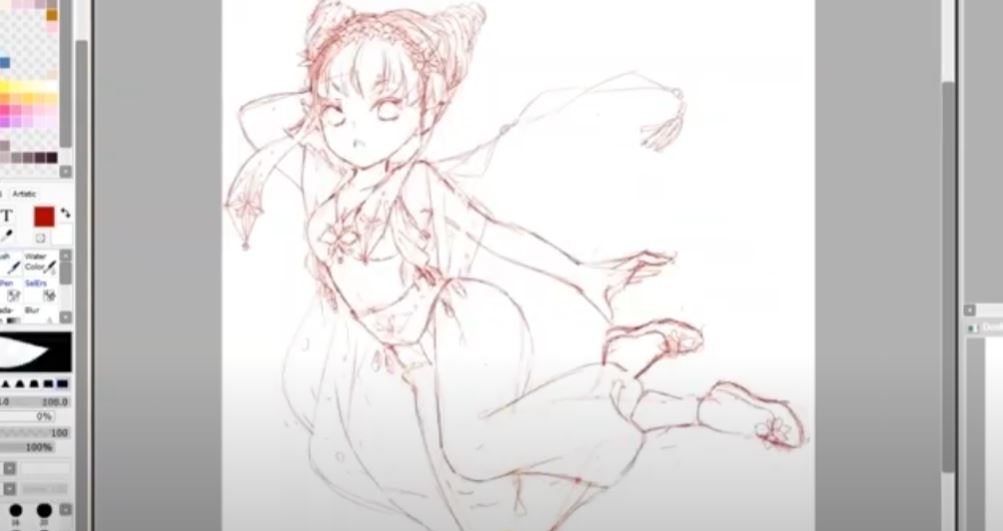 Load video: speed drawing
