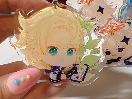 Albedo | Genshin | Resin Acylic Charm | Keychain | Magnet | Stand | Pin
