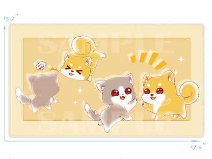 Shiba Kitten BFF PlayMat | GamingMat | Mouse Pad