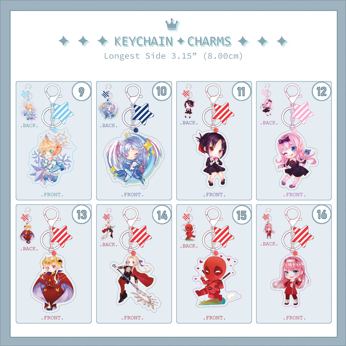Key Chains | Charms | Select your favorite